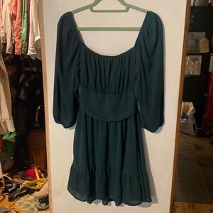 Lovey green dress tie back